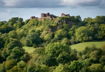 A view of Beeston Castle in Cheshire in the UK