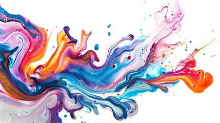 Vibrant Fluid Motion Colorful Abstract Digital Artwork Suitable for Shirt Designs and Backgrounds