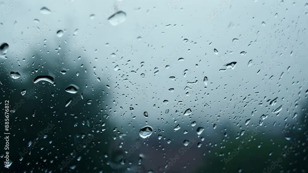 Poster rain drops on a window generative ai