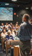 Engaging Corporate Training Seminar with Dynamic Speaker and Interactive Presentation