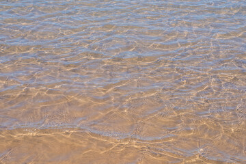 Clean transparent water of a natural reservoir.