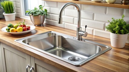 a sink for washing dishes