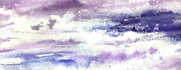 Watercolor texture background of dark blue beige loose powder luxury background of beauty products navy ocean waves clouds watercolor teture