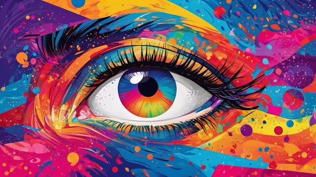 Vibrant Eye Painting