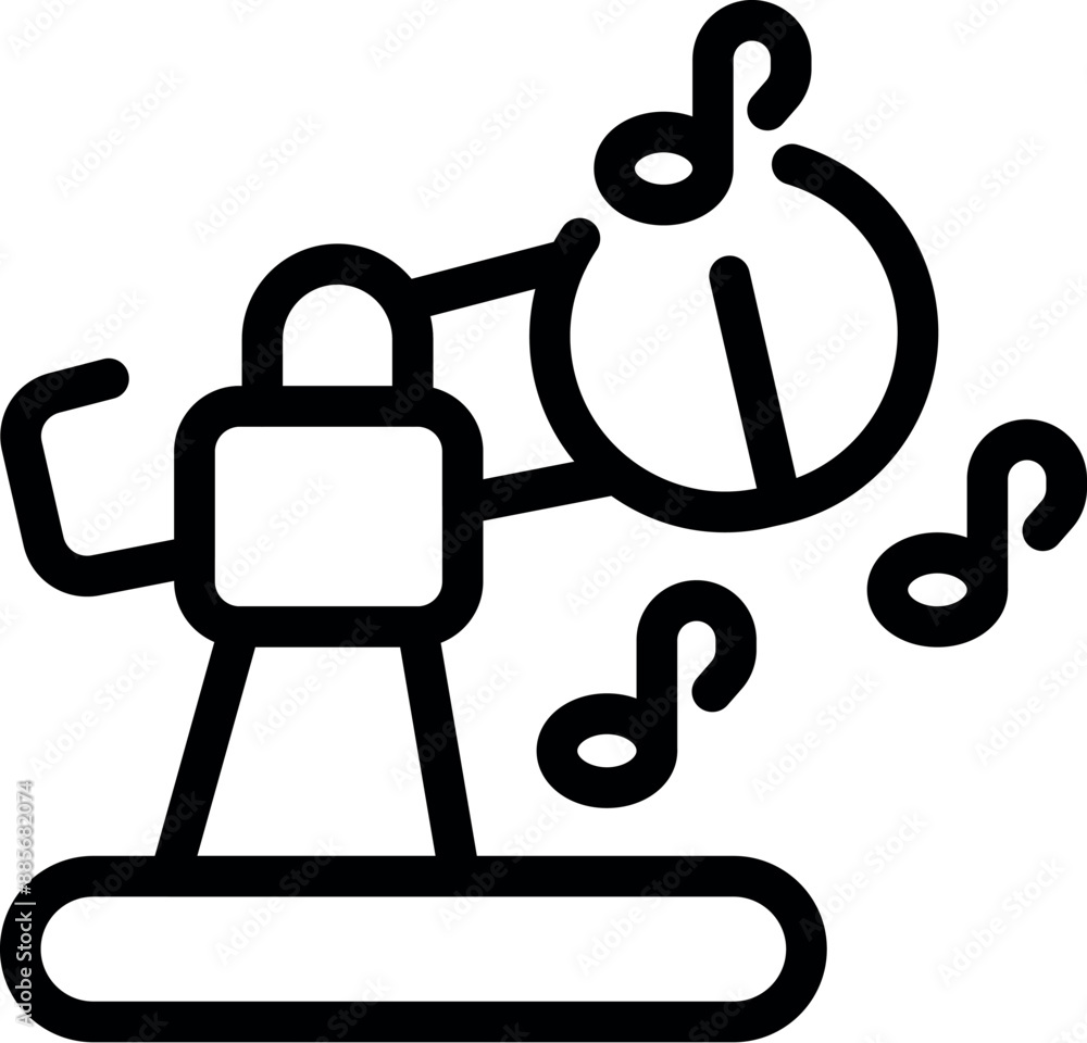 Poster professional studio microphone is broadcasting music, creating an energetic and captivating atmosphe