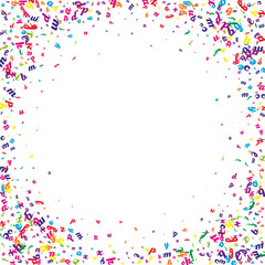 Flying latin letters. Colorful childish scattered