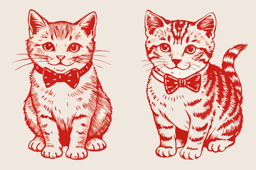 Vintage cat vector, vintage cat, cat vector, cat vector line art, cat, vintage vector