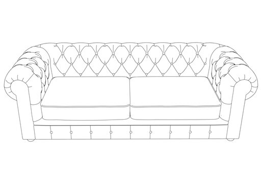 recommend clip art: Sofa or couch line icon. Outline furniture for living room. Vector illustration.