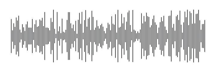 Sound ,audio wave or soundwave line art vector icon for music apps and websites. Graphic design elements for financial monitoring, medical equipment, music app in eps 10.