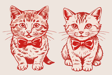 Vintage cat vector, vintage cat, cat vector, cat vector line art, cat, vintage vector
