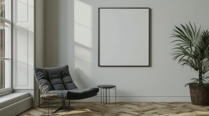 Frame poster mockup style interior.