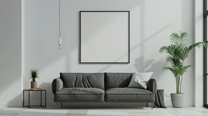 Frame poster mockup style interior.