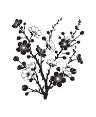 vector cherry blossom flowers vector art,graphics cherry blossom flowerss icons set,vintage illustration cherry blossom flowers clipart,vector cherry blossom flowerss flat style artwork design