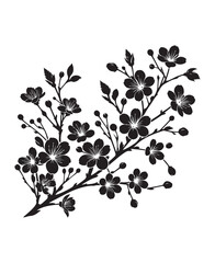 vector cherry blossom flowers vector art,graphics cherry blossom flowerss icons set,vintage illustration cherry blossom flowers clipart,vector cherry blossom flowerss flat style artwork design