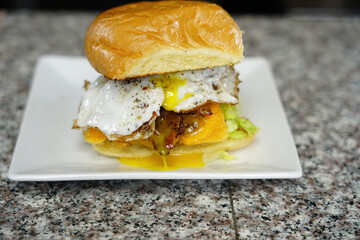 Cheese burgher with Egg and Bacon