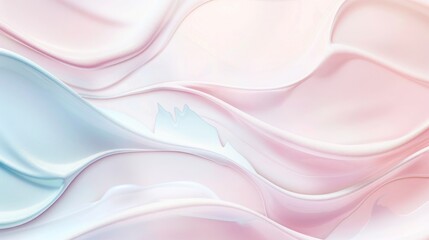 Obraz premium Abstract texture of moisturizer slashes and waves against a soft pastel backdrop, representing the nourishing and moisturizing qualities of skincare products.
