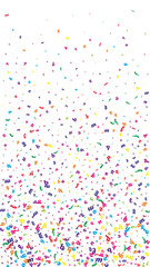 Flying latin letters. Colorful childish scattered