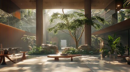 Spa retreat within the villa, complete with a sauna, steam room, massage rooms, and a relaxation lounge.