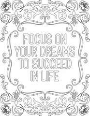 Printable floral coloring page for kids and adults with positive words for self love and self care. it helps to struggle against life to enjoy the tough journey
