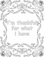 Printable floral coloring page for kids and adults with positive words for self love and self care. it helps to struggle against life to enjoy the tough journey
