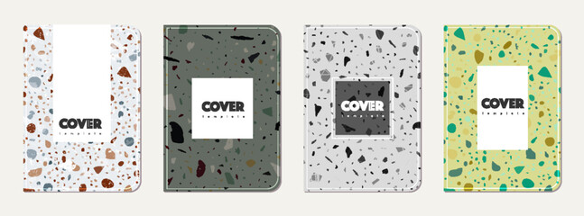 Notebook cover design. Terrazzo abstract