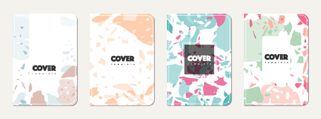 Brochure cover design. Terrazzo abstract