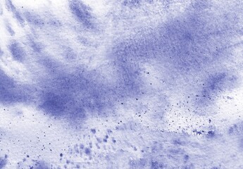 hand painted watercolor texture in blue color, abstract background for trendy design violet purple clouds