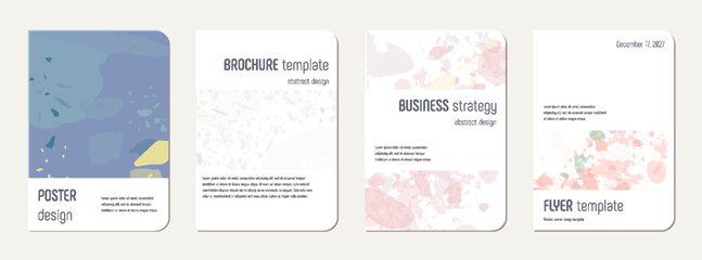 Notepad cover design. Terrazzo abstract