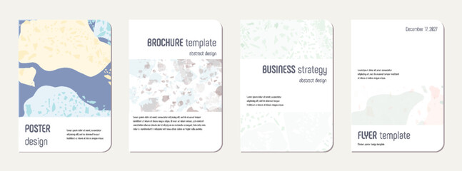 Notepad cover design. Terrazzo abstract