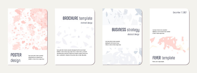 School diary cover design. Terrazzo abstract