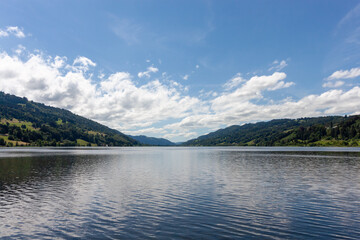 A large lake in the Bavarian Alps near Immenstadt