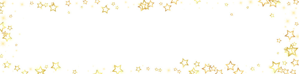 Gold sparkling star confetti.