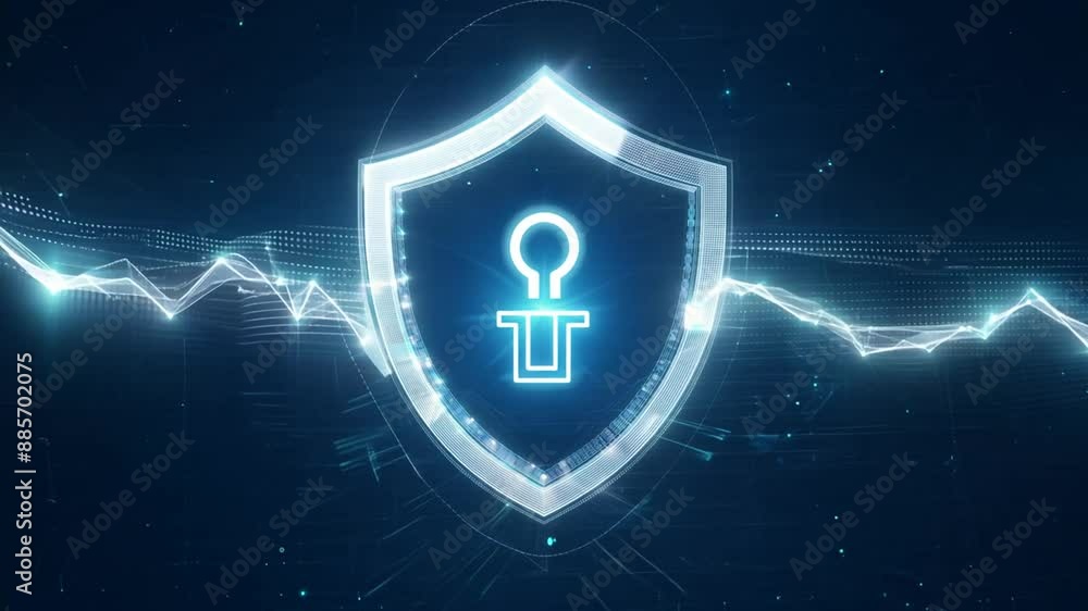 Aufkleber cyber security shield generative ai