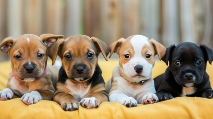 Obraz premium Vibrant California Pups Joyful Moments in the Sun