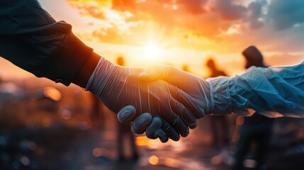 Pandemic recovery efforts, communities coming together to rebuild and support each other, resilience in action