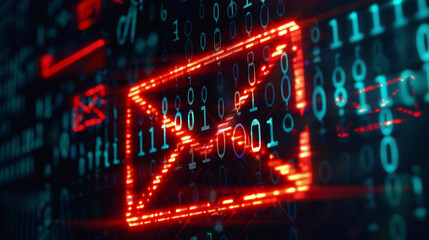 Obraz premium Beware of phishing emails: Don't click on suspicious links.