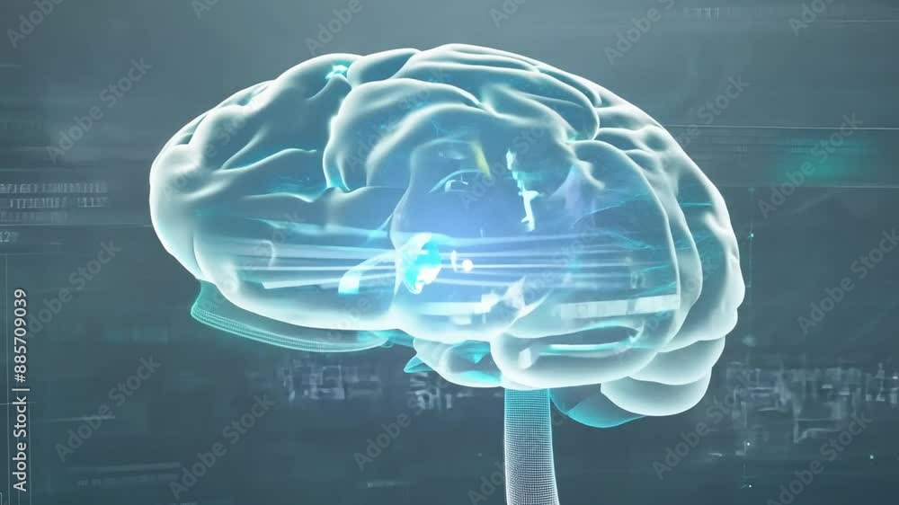 Poster artificial intelligence brain animation generative ai