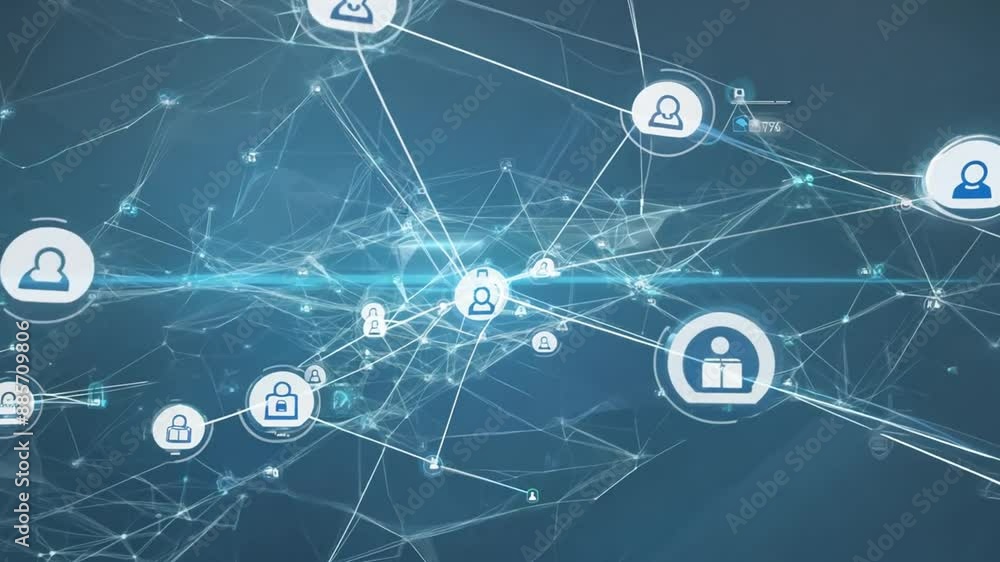 Poster animated social network zoom out generative ai