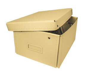 large white box for old photos isolated