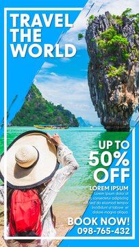 Travel Vacation Sale Discount Story Ads Slideshow