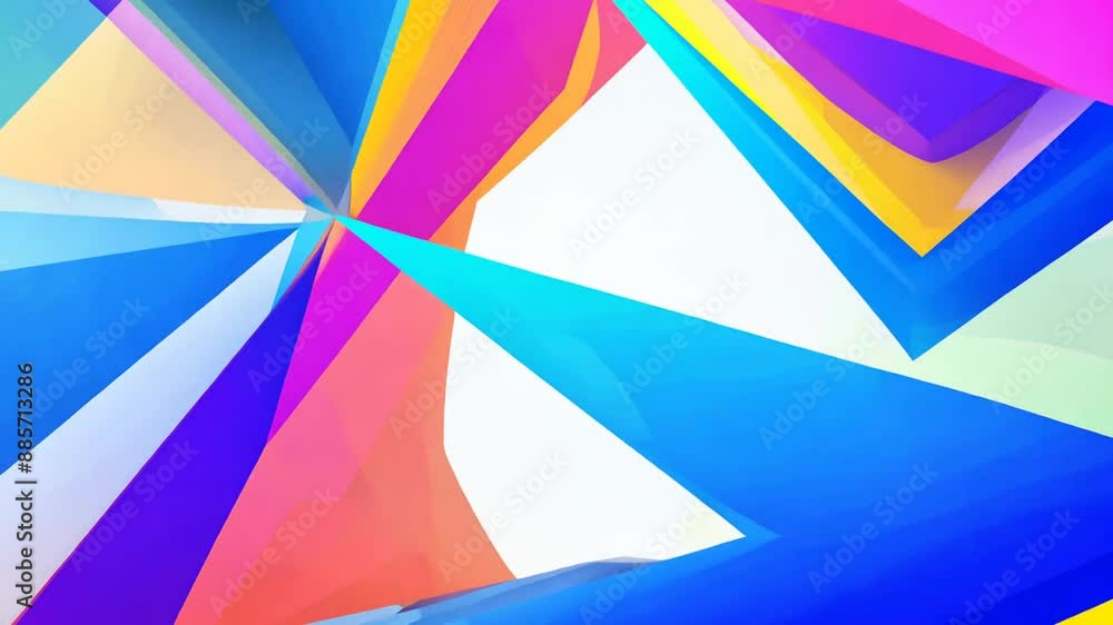 Poster abstract geometric loop design generative ai