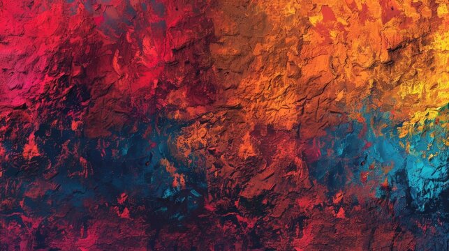An abstract wallpaper with a blend of bright, bold colors and textured elements, creating a rich and captivating background illustration.