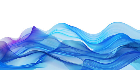 Fototapeta premium abstract blue background with smooth lines, futuristic wavy illustration