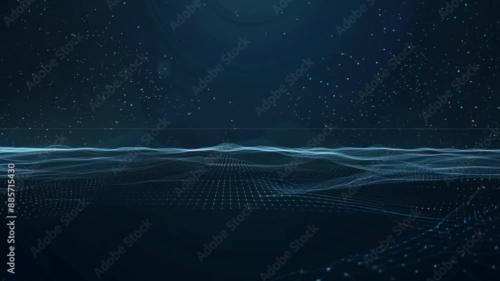 Poster animated abstract technology background generative ai