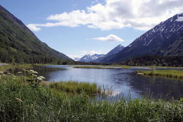 View somewhere between Cooper’s Landing and Turnagain Arm in Alaska