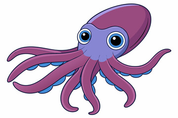 A Squid vector art illustration