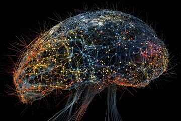Neural network, visualization, human brain, analog, intricate, detailed, complexity, visual