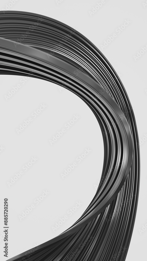 Poster abstract black lines on white background. black lines. 3d rendering illustration not ai