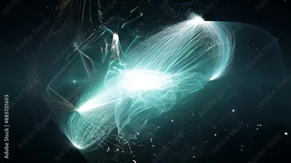 Poster abstract light fx animation with alpha channel generative ai