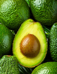 Fresh avocados avocado green fruit.